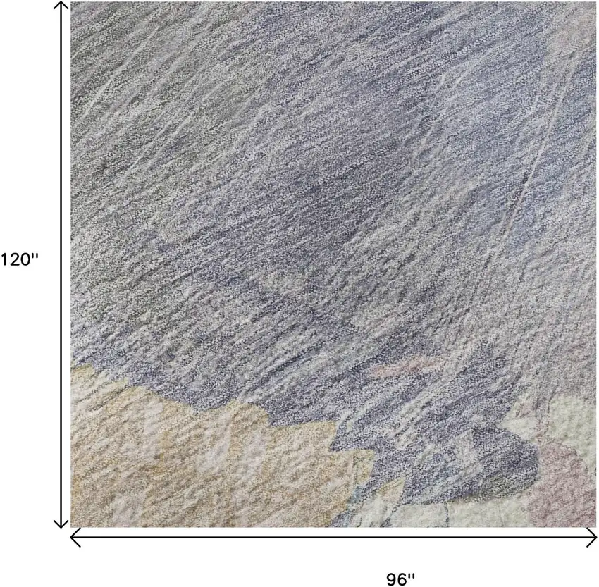 8' Pink Ivory And Beige Abstract Washable Area Rug With UV Protection Photo 8