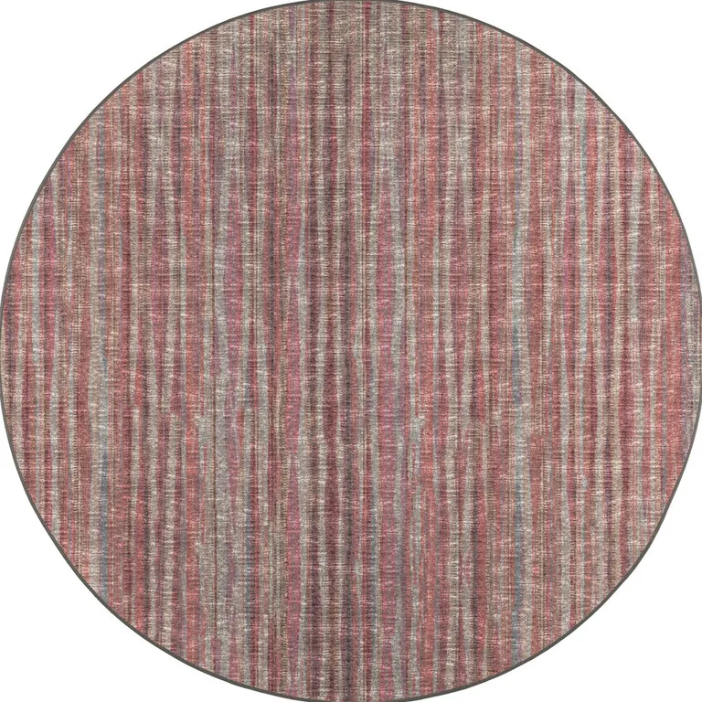 10' Pink Round Ombre Tufted Handmade Area Rug Photo 4