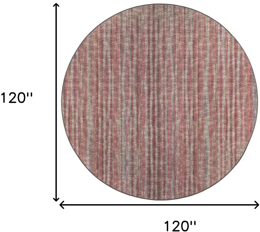 10' Pink Round Ombre Tufted Handmade Area Rug Photo 8