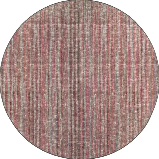 4' Pink Round Ombre Tufted Handmade Area Rug Photo 6