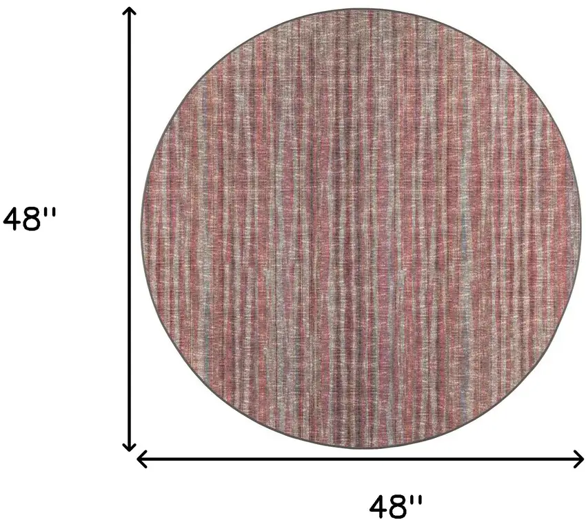 4' Pink Round Ombre Tufted Handmade Area Rug Photo 8