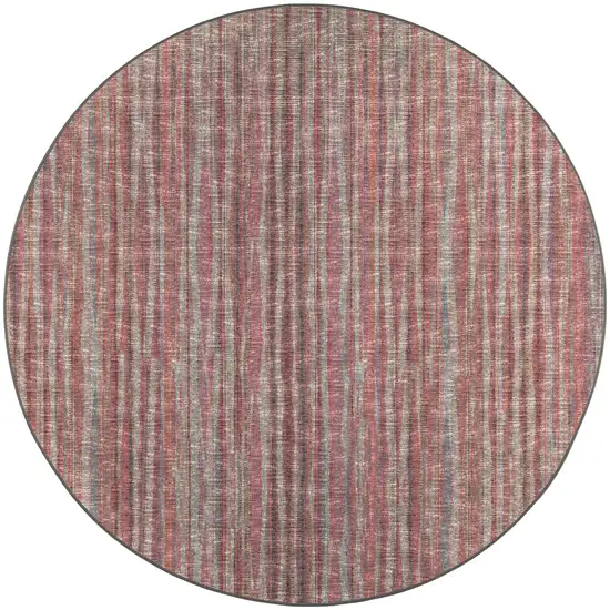 4' Pink Round Ombre Tufted Handmade Area Rug Photo 5