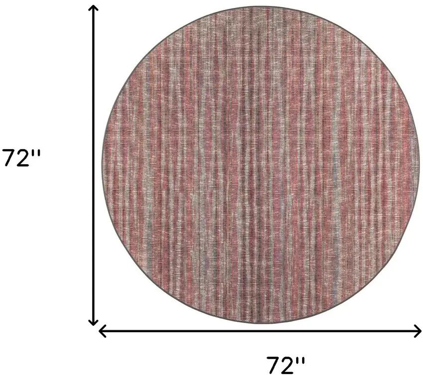 6' Pink Round Ombre Tufted Handmade Area Rug Photo 8