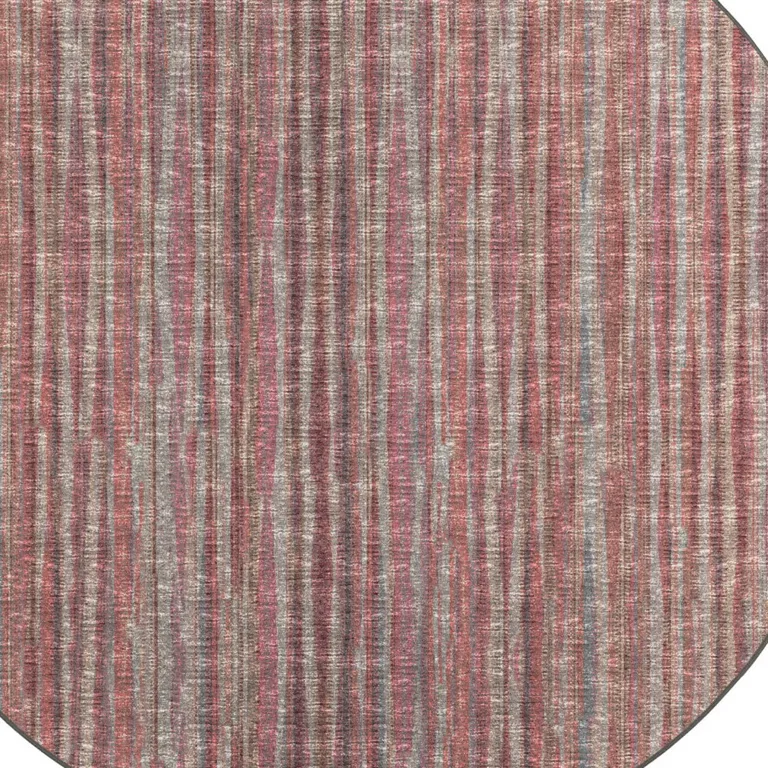 6' Pink Round Ombre Tufted Handmade Area Rug Photo 3