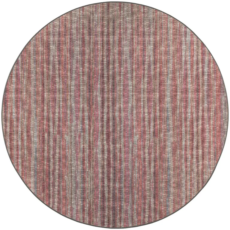 6' Pink Round Ombre Tufted Handmade Area Rug Photo 1