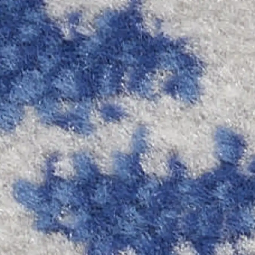 8' Pink and Ivory Abstract Distressed Non Skid Runner Rug Photo 5