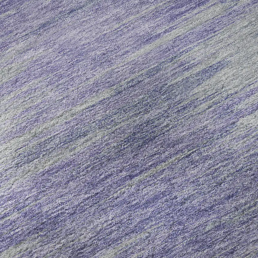 8' Plum And Ivory Abstract Washable Round Rug With UV Protection Photo 9