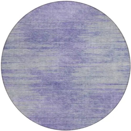 8' Plum And Purple Round Abstract Washable Indoor Outdoor Area Rug Photo 2