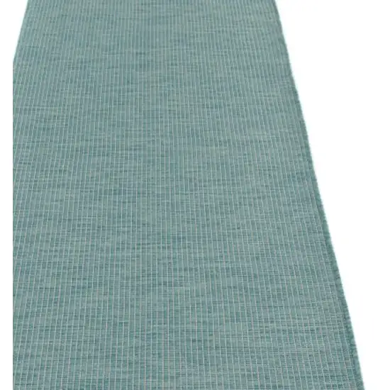 10' Aqua Power Loom Runner Rug Photo 3