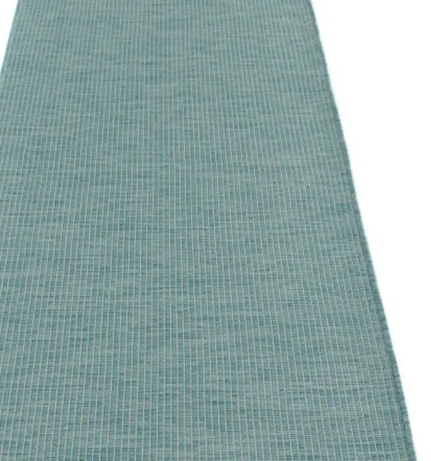 10' Aqua Power Loom Runner Rug Photo 3