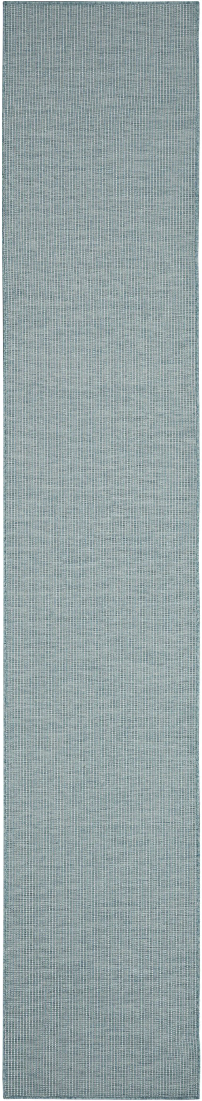 10' Aqua Power Loom Runner Rug Photo 3