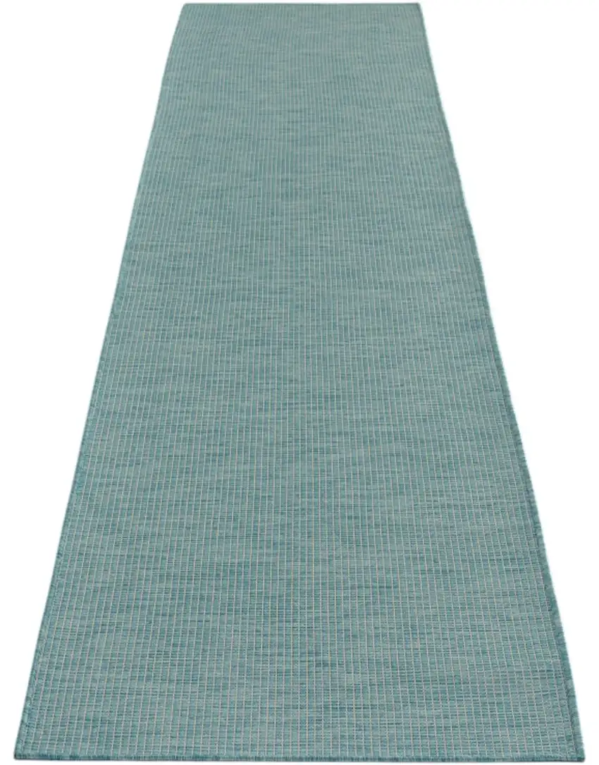 10' Aqua Power Loom Runner Rug Photo 2