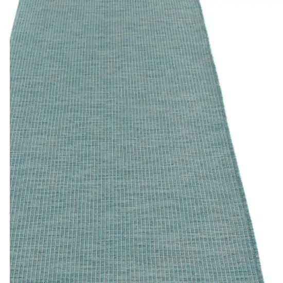 10' Aqua Power Loom Runner Rug Photo 5