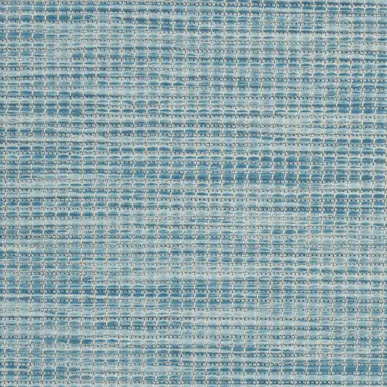 10' Aqua Power Loom Runner Rug Photo 9