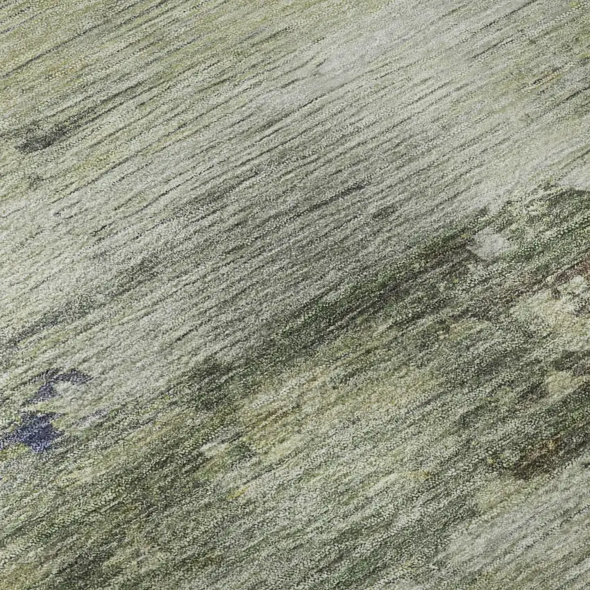 8' Purple And Beige Abstract Washable Round Rug With UV Protection Photo 7