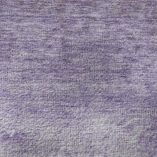 8' Purple And Ivory Damask Washable Round Rug With UV Protection Photo 9