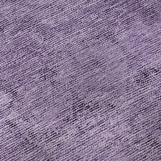 8' Purple And Ivory Oriental Washable Round Rug With UV Protection Photo 9