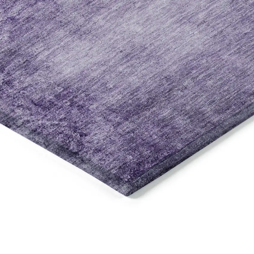 8' Purple And Ivory Round Abstract Washable Indoor Outdoor Area Rug Photo 7