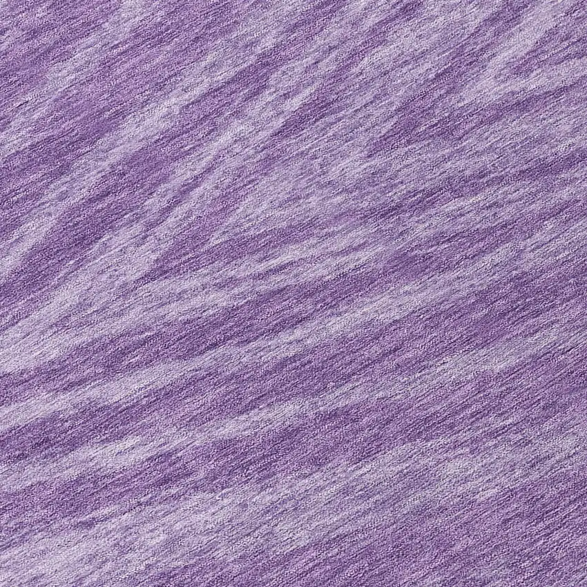 8' Purple And Ivory Round Abstract Washable Indoor Outdoor Area Rug Photo 8