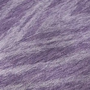 Photo of 8' Purple And Lavender Abstract Washable Round Rug With UV Protection