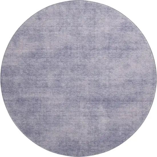 8' Purple And Lavender Abstract Washable Round Rug With UV Protection Photo 1