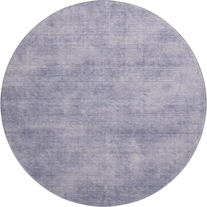 8' Purple And Lavender Abstract Washable Round Rug With UV Protection Photo 1