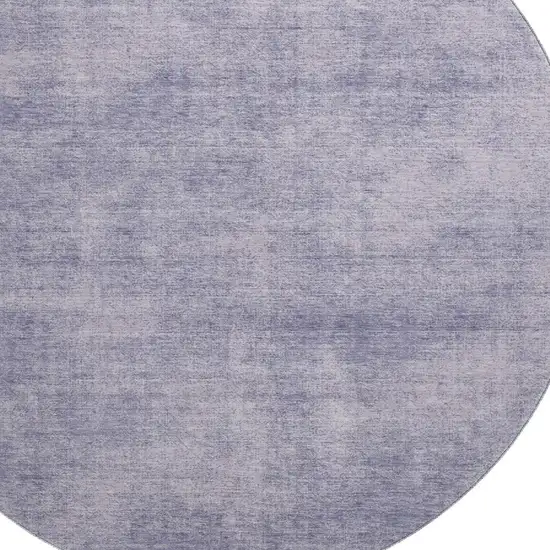 8' Purple And Lavender Abstract Washable Round Rug With UV Protection Photo 2