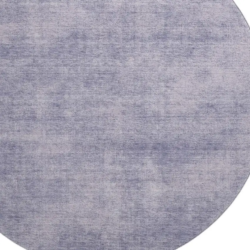 8' Purple And Lavender Abstract Washable Round Rug With UV Protection Photo 2