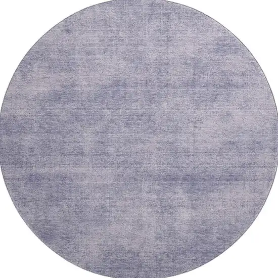 8' Purple And Lavender Abstract Washable Round Rug With UV Protection Photo 3