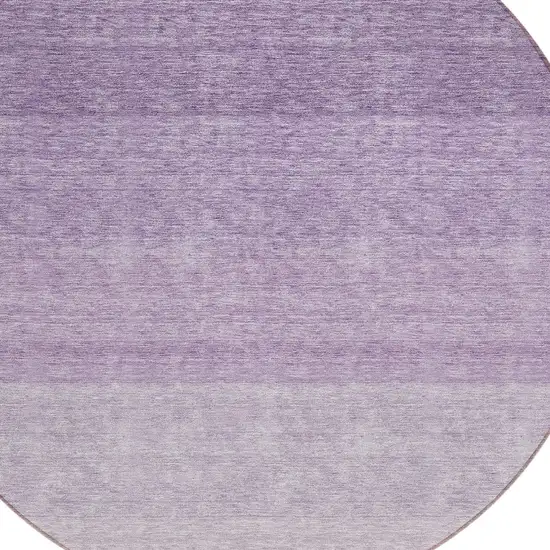 8' Purple And Lavender Round Ombre Washable Indoor Outdoor Area Rug Photo 4