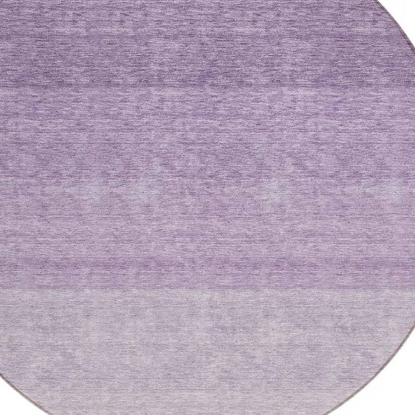 8' Purple And Lavender Round Ombre Washable Indoor Outdoor Area Rug Photo 4