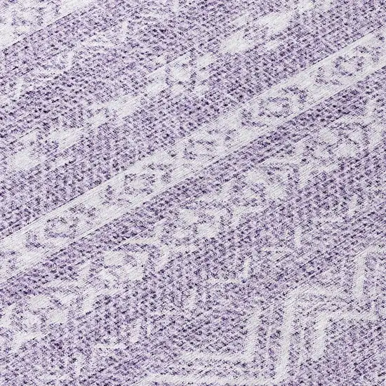 8' Purple And Lavender Round Southwestern Washable Indoor Outdoor Area Rug Photo 8