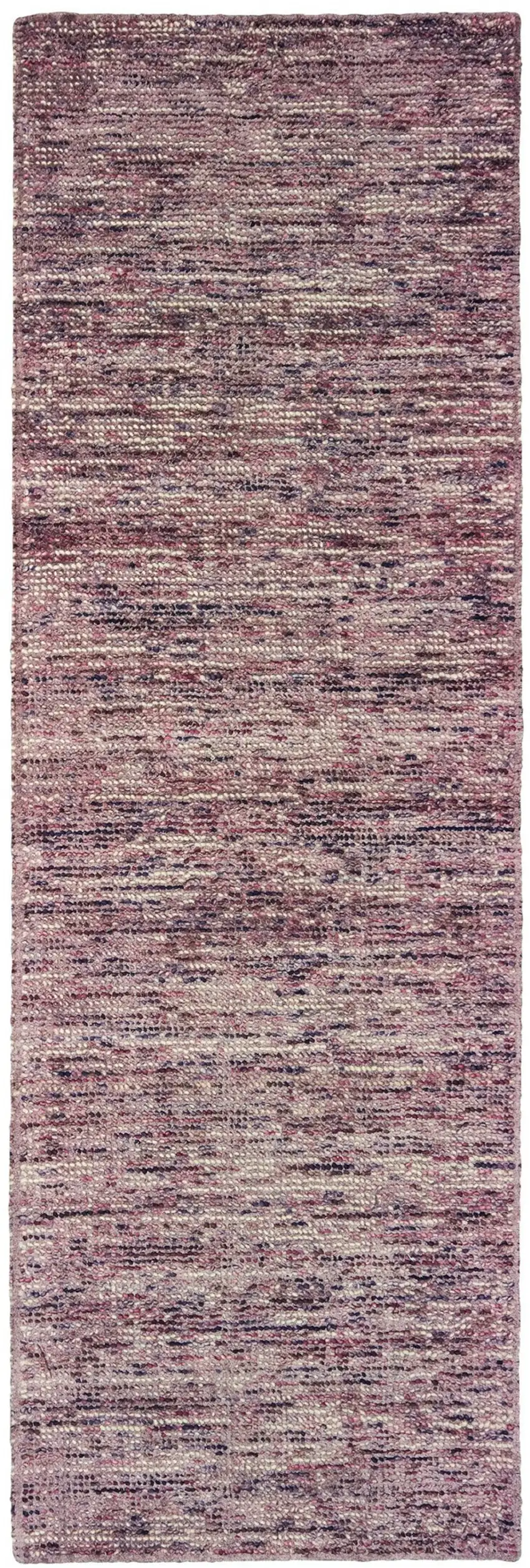 8' Purple And Pink Hand Tufted Runner Rug Photo 4