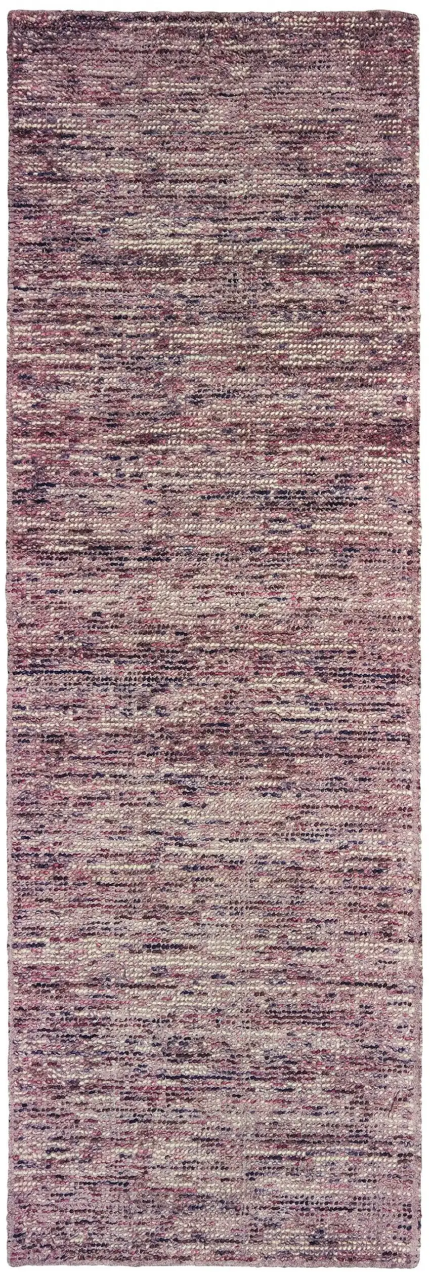 8' Purple And Pink Hand Tufted Runner Rug Photo 2