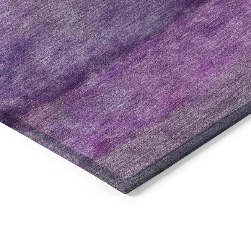 8' Purple And Plum Round Abstract Washable Indoor Outdoor Area Rug Photo 6