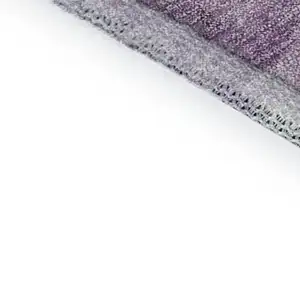 Photo of 8' Purple Charcoal And Ivory Abstract Washable Round Rug With UV Protection