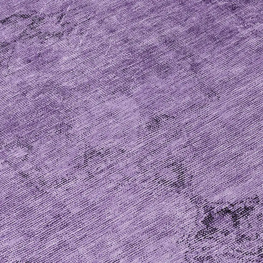 8' Purple Eggplant And Lavender Round Oriental Washable Indoor Outdoor Area Rug Photo 8