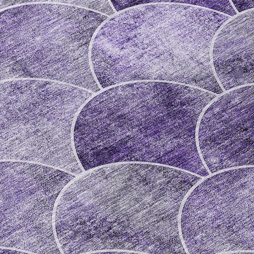 8' Purple Lilac And Lavender Round Abstract Washable Indoor Outdoor Area Rug Photo 6