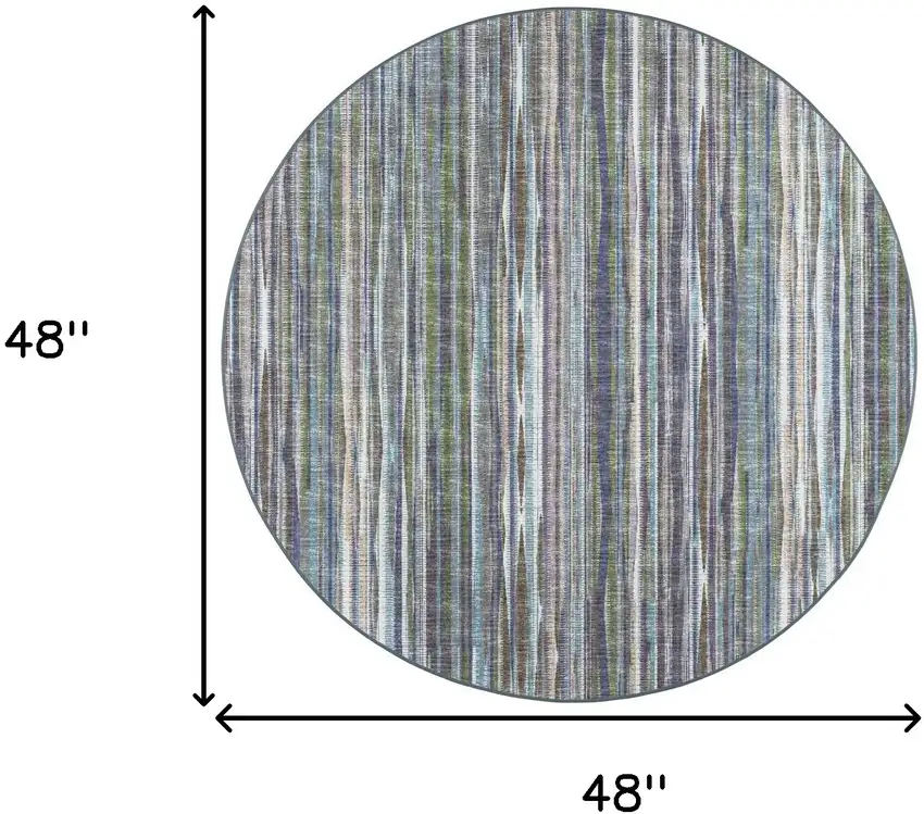 4' Purple Round Ombre Tufted Handmade Area Rug Photo 8