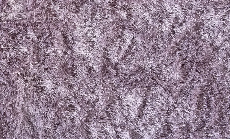 8' Purple Round Shag Tufted Handmade Area Rug Photo 5