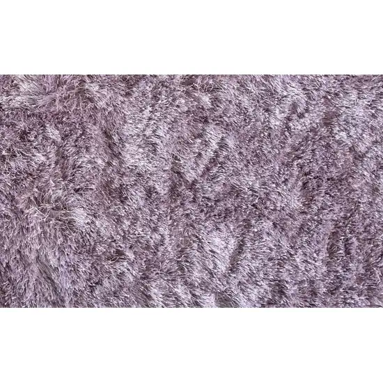 8' Purple Round Shag Tufted Handmade Area Rug Photo 5
