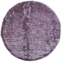 Photo of 8' Purple Round Shag Tufted Handmade Area Rug
