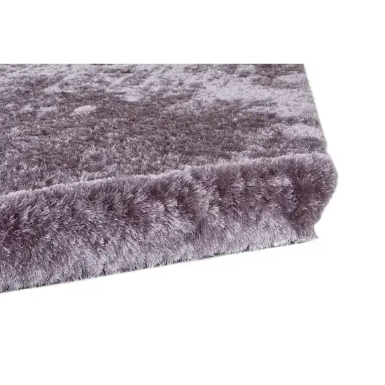 8' Purple Round Shag Tufted Handmade Area Rug Photo 4