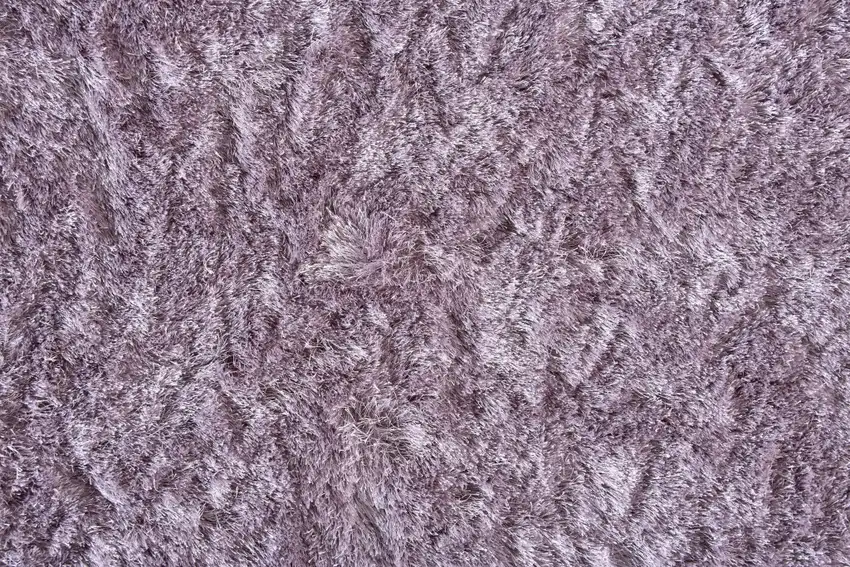 8' Purple Round Shag Tufted Handmade Area Rug Photo 6