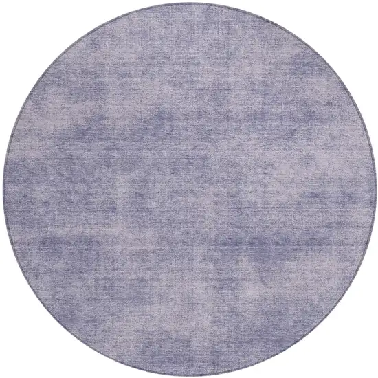 8' Purple Round Washable Indoor Outdoor Area Rug Photo 2