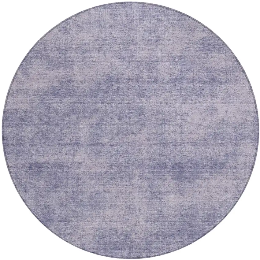 8' Purple Round Washable Indoor Outdoor Area Rug Photo 2
