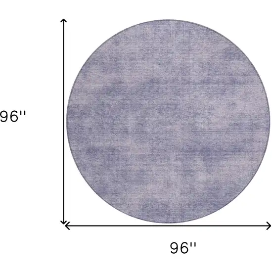 8' Purple Round Washable Indoor Outdoor Area Rug Photo 3