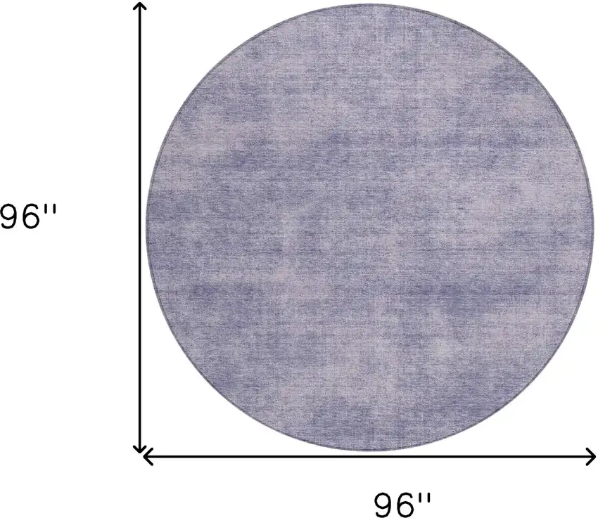 8' Purple Round Washable Indoor Outdoor Area Rug Photo 3