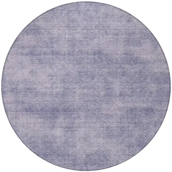 8' Purple Round Washable Indoor Outdoor Area Rug Photo 4