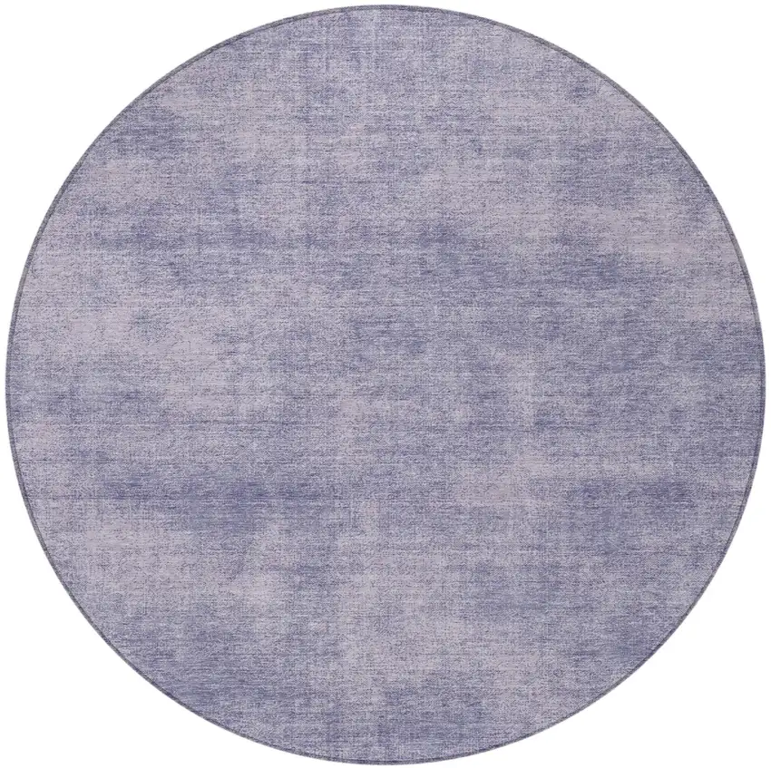 8' Purple Round Washable Indoor Outdoor Area Rug Photo 4